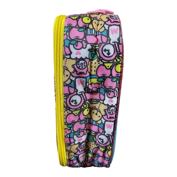 Hello Kitty Insulated Lunch Bag Softshell Sparkle Zip‎ Around 10x8 Inch Academia - Picture 2 of 9